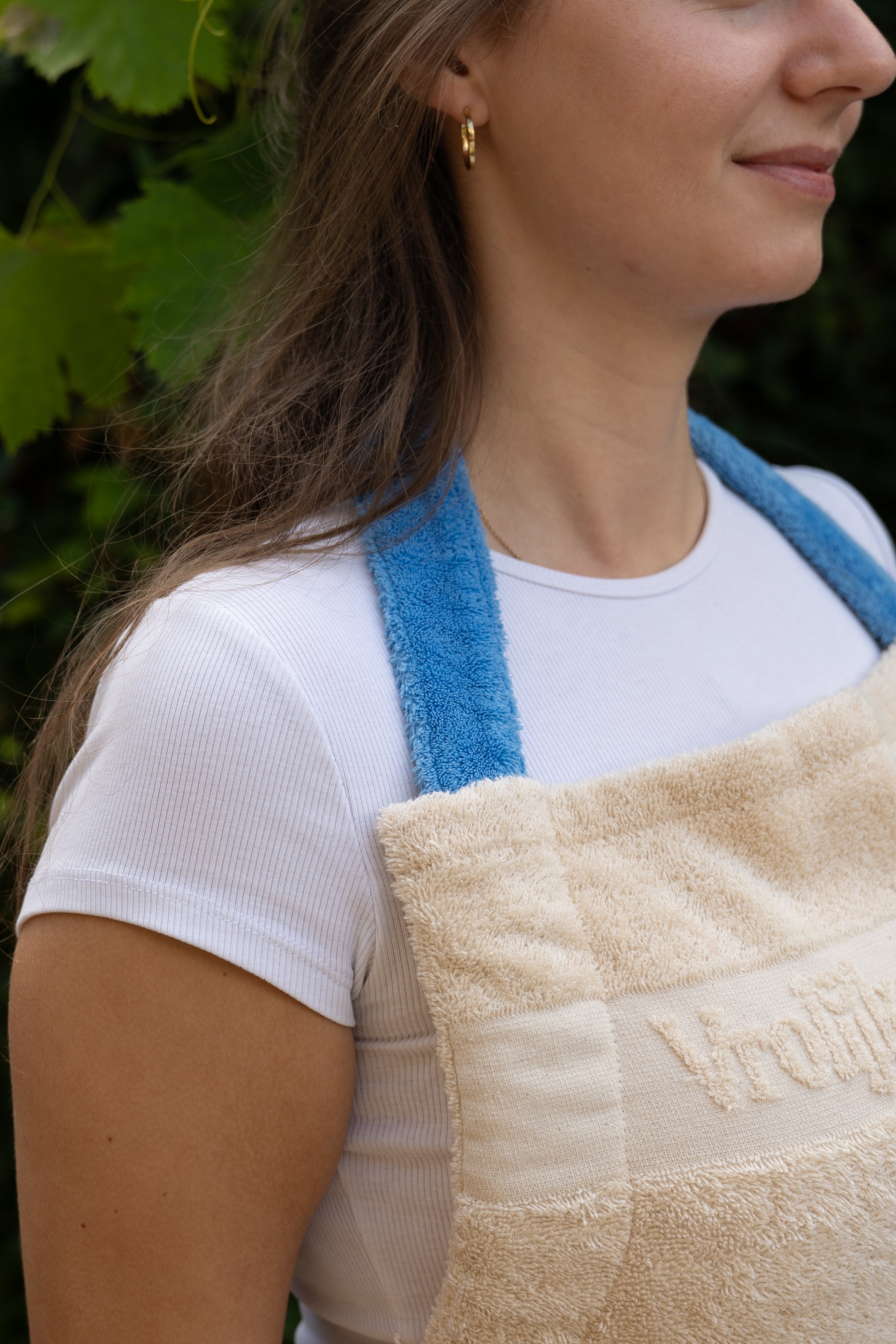 Comfy schort met blauwe band