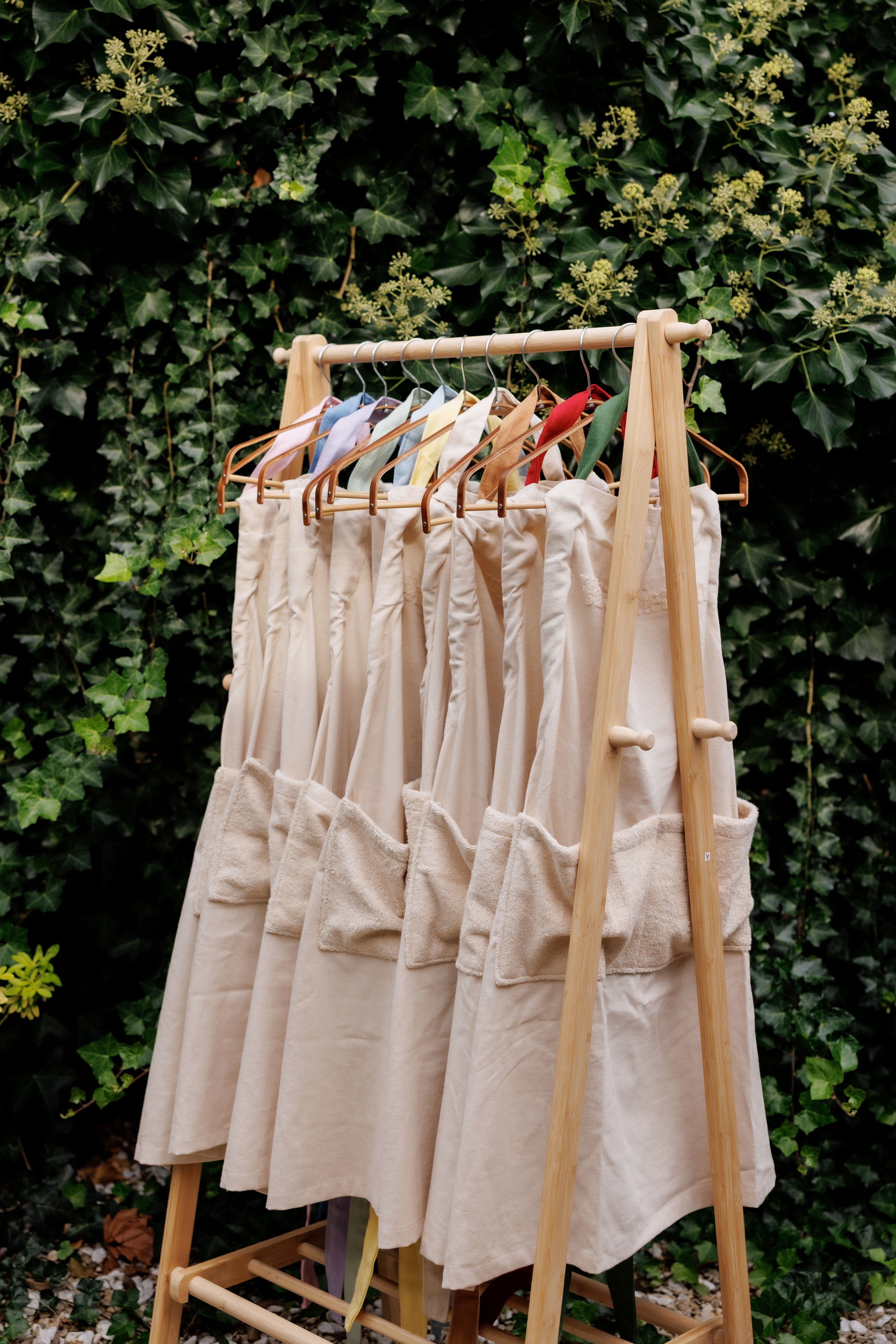 Vrolijk schort - band groen