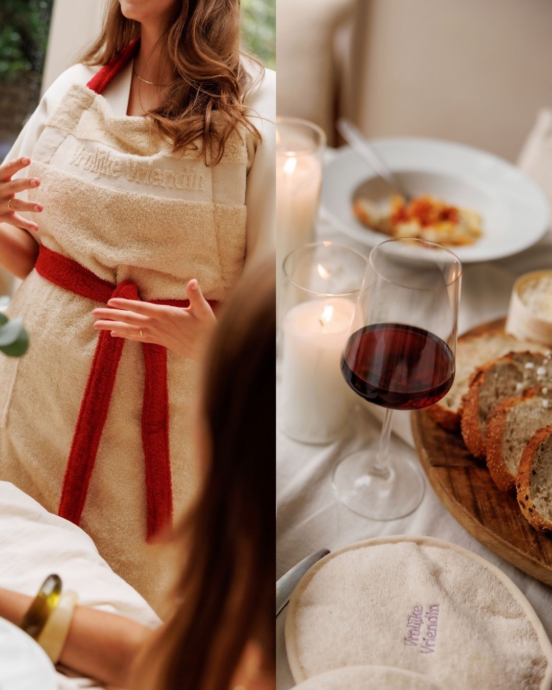 Kerstdeal: comfy schort rood & pannenlappen